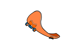 矢量玩具滑板flash动画